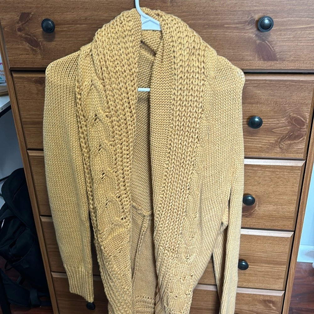 Long Yellow Cardigan